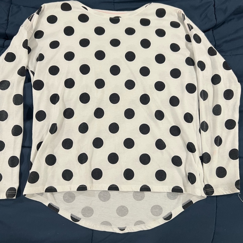 Old Navy Black and White Polka Dot shirt
